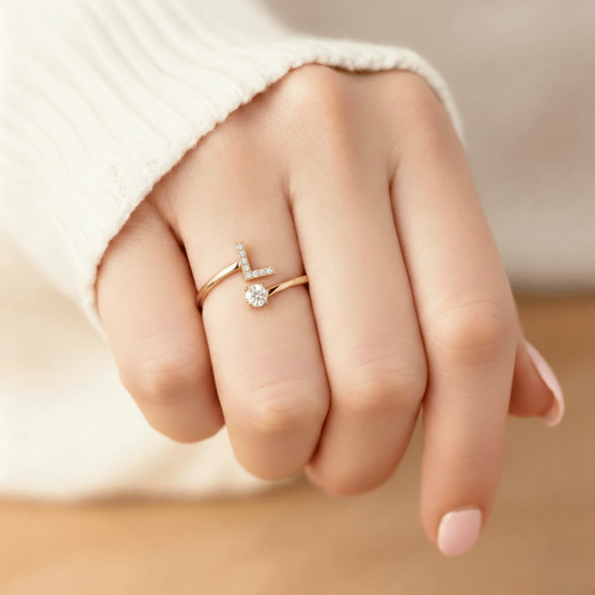 Anillo Ajustable | Inicial - Lourve Collection - Lourve Collection - Anillo Ajustable | Inicial