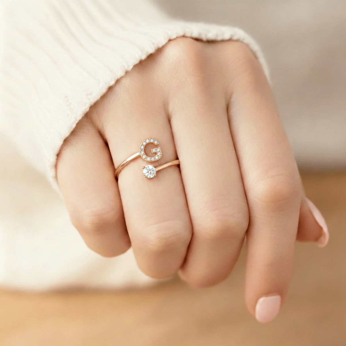 Anillo Ajustable | Inicial - Lourve Collection - Lourve Collection - Anillo Ajustable | Inicial