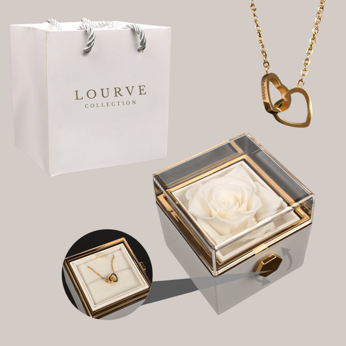 Set Eterno y Collar Personalizado - Lourve Collection - Lourve Collection - Set Eterno y Collar Personalizado