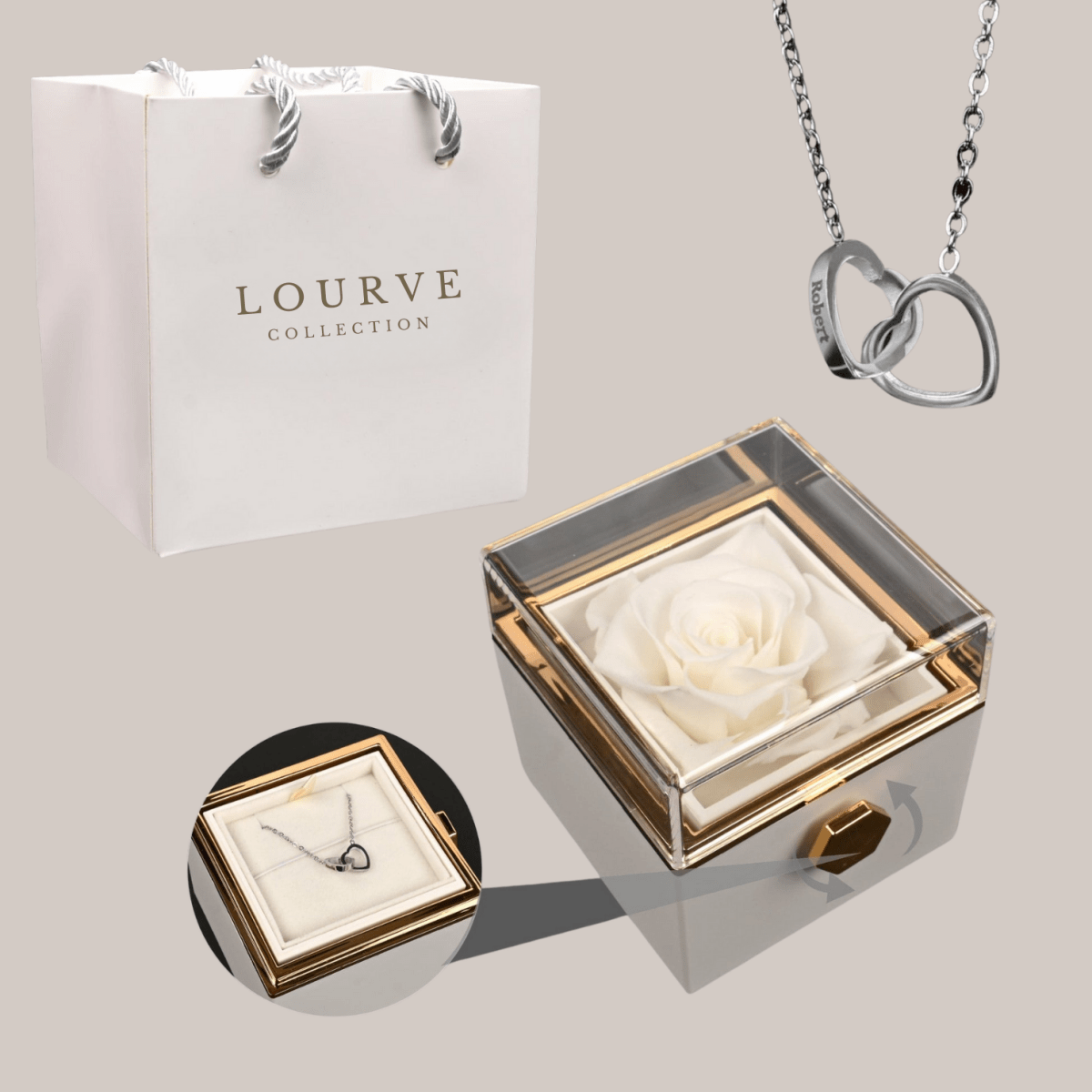 Set Eterno y Collar Personalizado - Lourve Collection - Lourve Collection - Set Eterno y Collar Personalizado