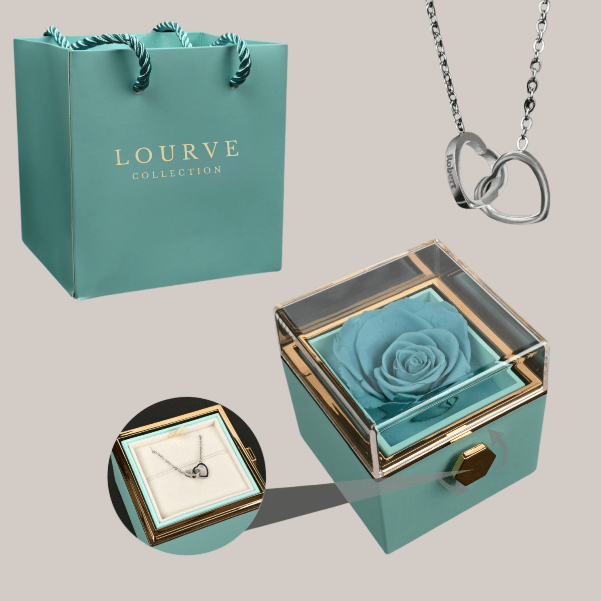 Set Eterno y Collar Personalizado - Lourve Collection - Lourve Collection - Set Eterno y Collar Personalizado