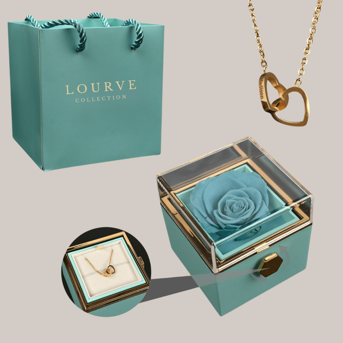 Set Eterno y Collar Personalizado - Lourve Collection - Lourve Collection - Set Eterno y Collar Personalizado